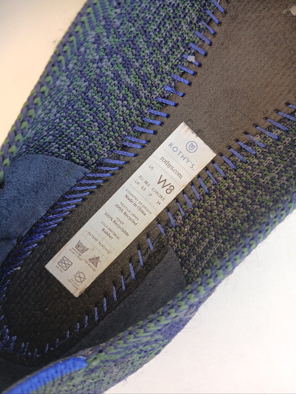 Rothy's The Flat In Forest Tartan Plaid Women's Size 8 - Picture 8 of 8